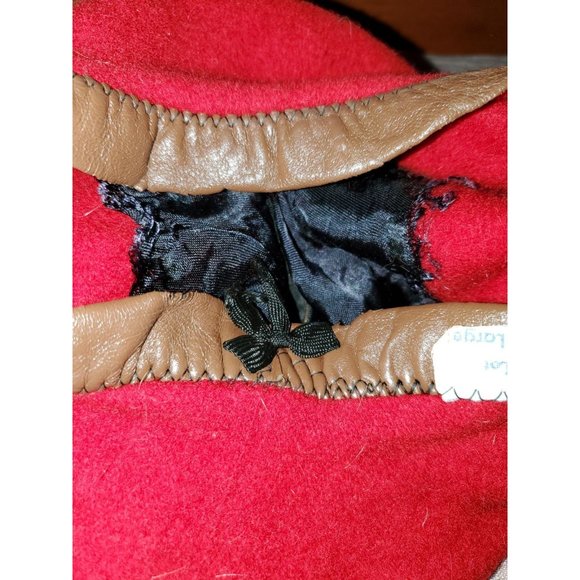 Vrai Basque Vintage Wool/Leather Beret S